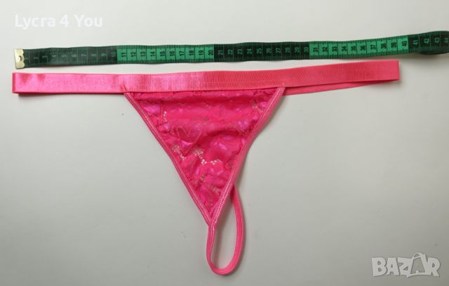 XL розова дантелена прашка с ластичен колан и тънък ластик отзад, снимка 5 - Бельо - 46265506