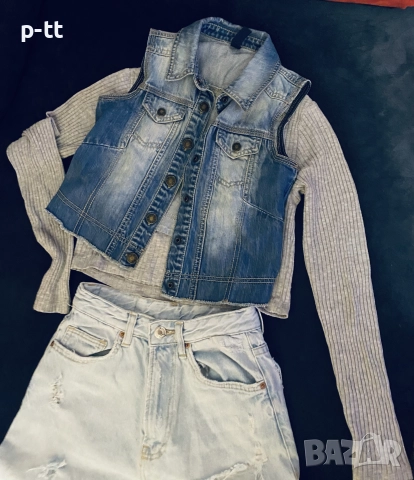 Дънково късо елече , снимка 5 - Елеци - 52336067