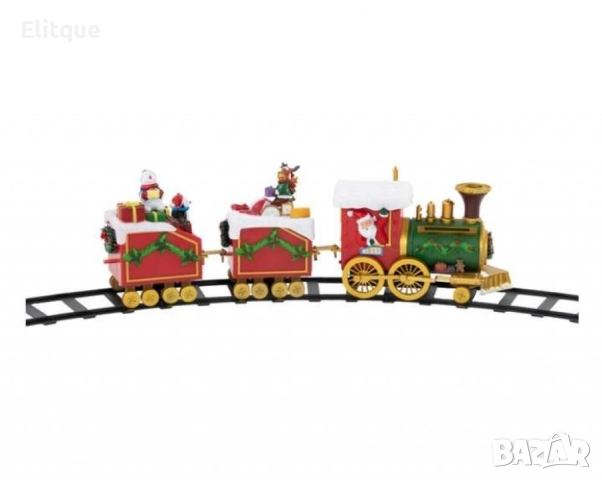Светещо и музикално коледно влакче с релси, снимка 4 - Други - 52832261