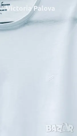 Бяла тениска унисекс DANIEL HECHTER PARIS, снимка 7 - Тениски - 49874973