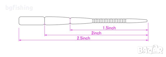 Силикон Aji Milk Bachi, снимка 4 - Такъми - 45435419