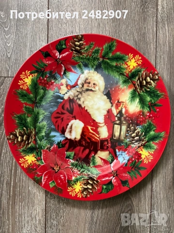 Голяма Коледна чиния, снимка 3 - Декорация за дома - 53337345