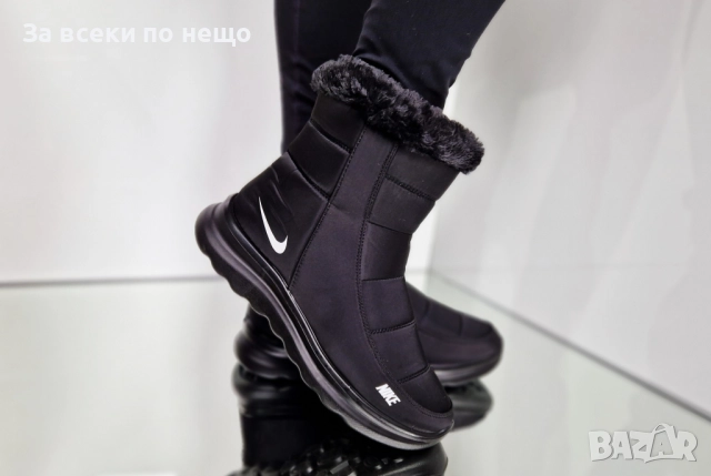 Nike Дамски Черни Апрески С Черен Пух Найк Код P1404, снимка 5 - Дамски апрески - 52178534