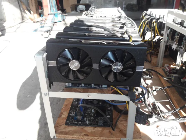 Продавам 4бр Майнинг ригове с по 6 Sapphirе Nitro, снимка 3 - Други - 49490644
