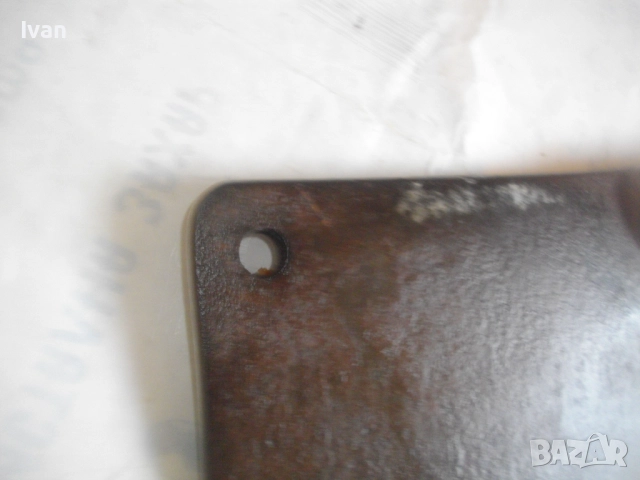 Ретро винтидж стар български Соц НРБ сатър брадвичка 290 мм ръчно кован за кълцане на месо и кости, снимка 6 - Други инструменти - 51554725