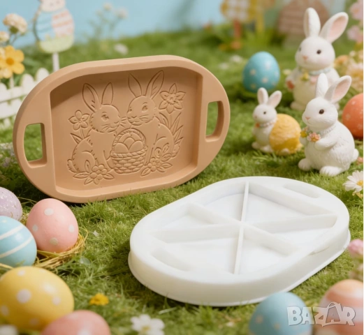 Молд поднос, тава Великден 25,1 см, снимка 9 - Форми - 53337226