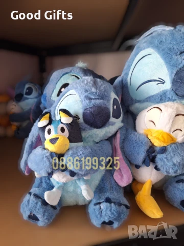 Плюшена играчка Стич с Блуи и Бинго, Плюшен Стич, който гушка Блуи, снимка 4 - Плюшени играчки - 51064690