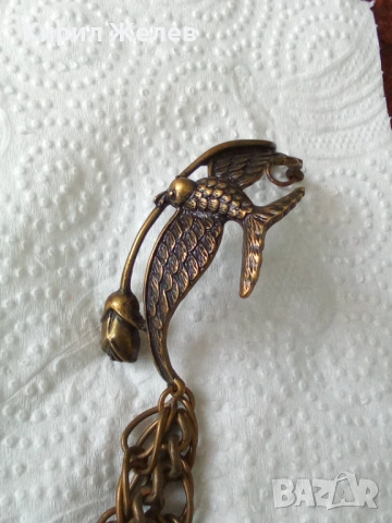 Стара бронзова гривна в формата на лястовица 50978, снимка 6 - Гривни - 53582196