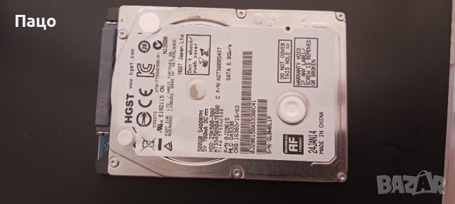 HGST 500GB/168 дни/тестван, снимка 6 - Части за лаптопи - 46798471