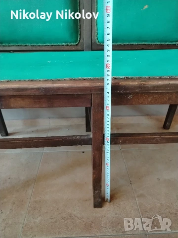 дървено ретро канапе с кожена дамаска, снимка 9 - Антикварни и старинни предмети - 54016672