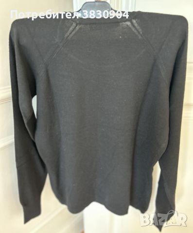 Блуза с дълъг ръкав, MaxMara, Италия, размер М, черна, снимка 11 - Блузи с дълъг ръкав и пуловери - 45360993