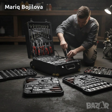 Куфар с инструменти– 599 части, професионален алуминиев тролей комплект, снимка 2 - Други инструменти - 53132817