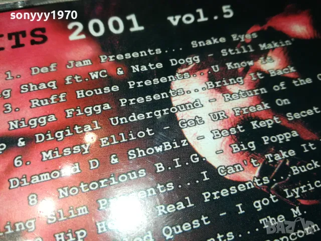 RAP HITS 2001 CD 2304252017, снимка 12 - CD дискове - 50010353