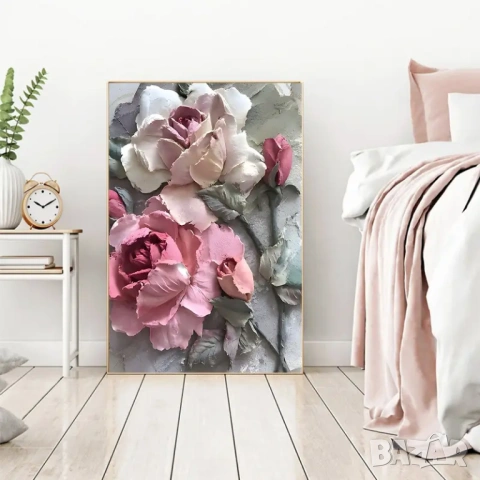 Голямо платно/принт/ Рози 50 /75см /Без рамка