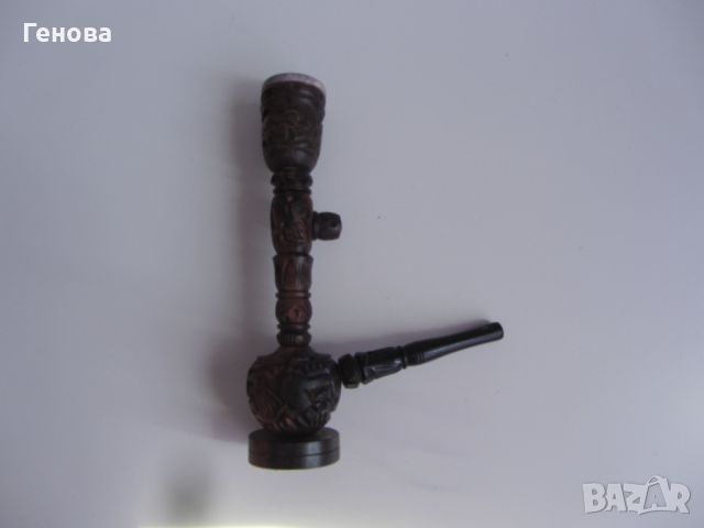 Автентична лула за пушене от дърво и камък на Yao Hill Tribe, снимка 10 - Антикварни и старинни предмети - 45478723