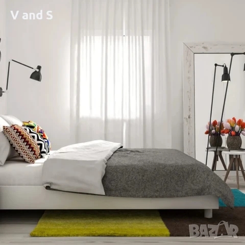 Памучни и ленени блестящи завеси за прозорец с фина текстура, воал за хол, спалня – 100 x 200 см (1 , снимка 4 - Пердета и завеси - 50790307