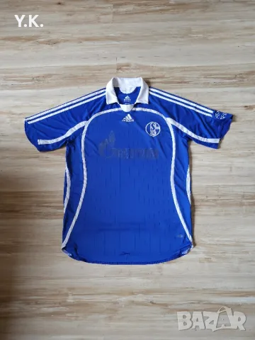 Оригинална мъжка тениска Adidas Climacool x F.C. Schalke 04 / Season 07-08 (Home), снимка 1 - Тениски - 48187571