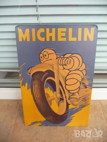 Метална табела реклама гуми Michelin мотор Мишелин човечето бясна скорост