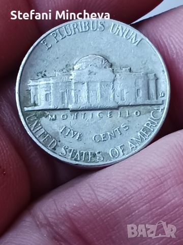 Five cent 1964год много рядка монета със дефект, снимка 1 - Нумизматика и бонистика - 46058444