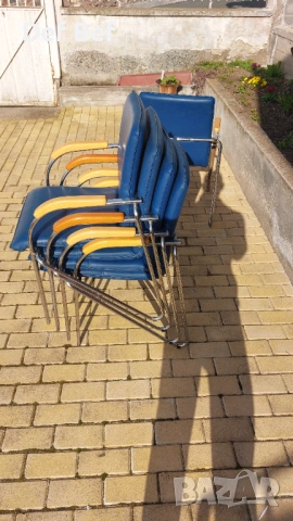 Комплект 4 офис стола + 1 подарък, снимка 6 - Столове за офис - 54118080