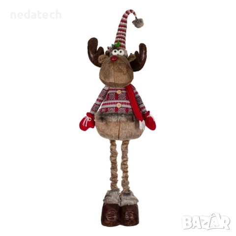 Коледен елен с телескопични крака, 108-150 см, червен, снимка 2 - Декорация за дома - 52288775