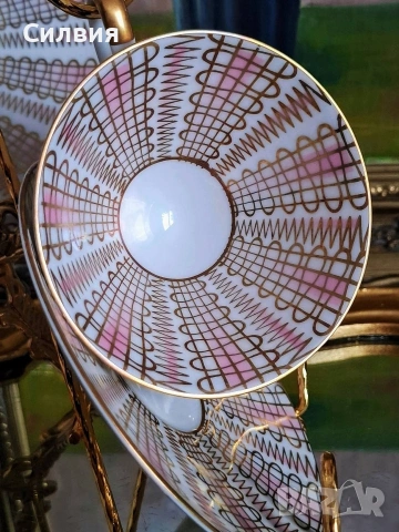 Троен сет, ретро порцелан , снимка 4 - Сервизи - 54168410