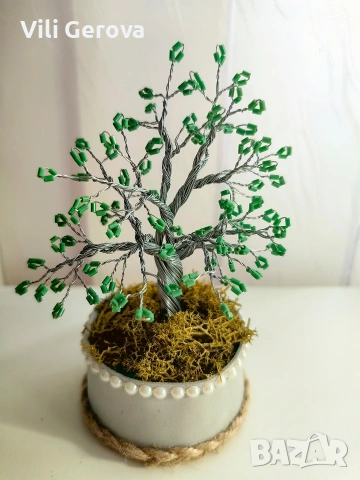 дръвче с мъниста, снимка 2 - Ръчно изработени сувенири - 53644257