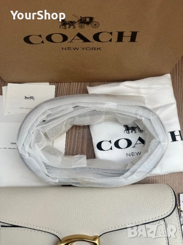 Чанта Coach Tabby 26 CH857 Екрю , снимка 11 - Чанти - 54061391