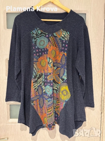 Блуза с пъстри флорални мотиви