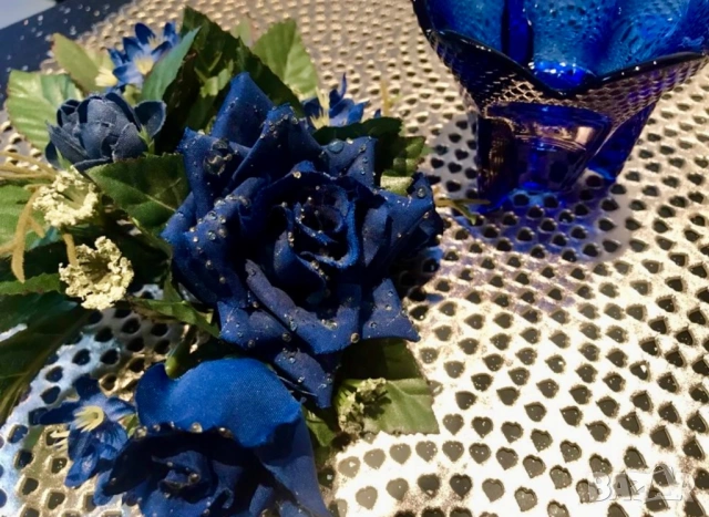 Комплект в златно и синьо за подарък; рамки, снимка 5 - Декорация за дома - 53069553