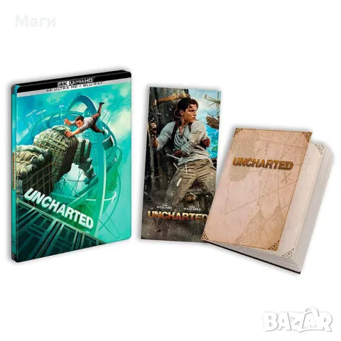 ИЗВЪН КАРТАТА - UNCHARTED Steelbook 4K UHD  + Blu Ray disc / 4K UHD + Блу Рей диск/ със БГ субтитри , снимка 1 - Blu-Ray филми - 47081307