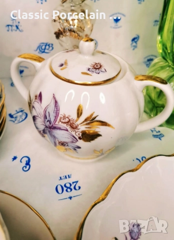 РЯДЪК! СЕРВИЗ „ЛИЛИЯ“ – ЛФЗ (СССР, 1989–1992 Г.), снимка 9 - Сервизи - 51837730