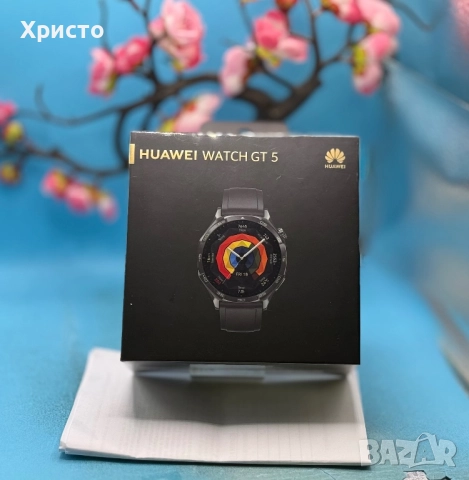 НОВ!!! Мъжки смарт часовник HUAWEI Watch GT 5 46mm Black, снимка 2 - Смарт часовници - 52933371