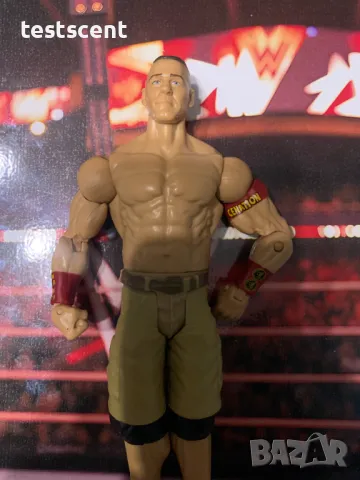 Екшън фигура WWE John Cena Джон Сина Mattel Basic Khaki Shorts Red Bands figure играчка, снимка 11 - Колекции - 48438230