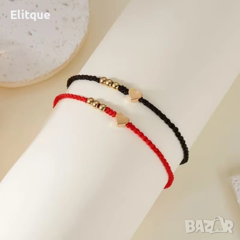 Комплект гривни за двойки Сърце – символ на любов и свързаност, снимка 2 - Гривни - 53126864