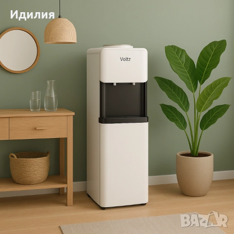 Диспенсър за вода Voltz , 85-420W\10°-90°С, с компресорно охлаждане, Бял, снимка 4 - Други - 51722357