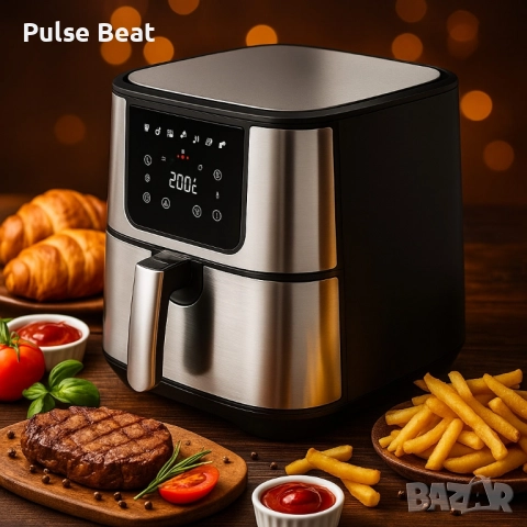 Фритюрник Еър фрайър Scheffler LQ-5001BS – 5.5L здравословно готвене с до 80% по-малко мазнина, снимка 5 - Фритюрници - 52429611