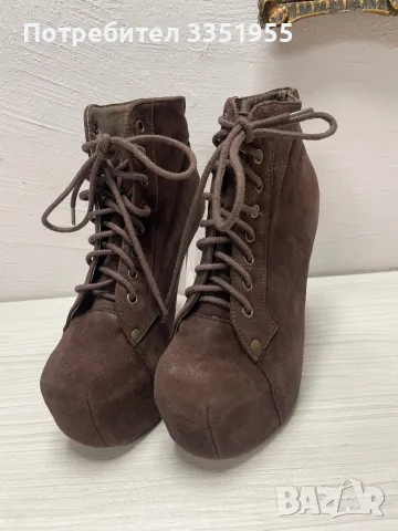 Велурени обувки на висок ток Jeffrey Campbell