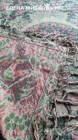 Тежка покривка за маса или диван/фотьойл с ловни сцени тъкана в жакардова техника, снимка 7 - Покривки за маси - 52596000