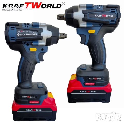 Акумулаторен комплект KraftWorld 5в1 – Лазерен Нивелир, Гайковерт – Винтоверт, Перфоратор, Ъглошлайф, снимка 11 - Други инструменти - 51053023