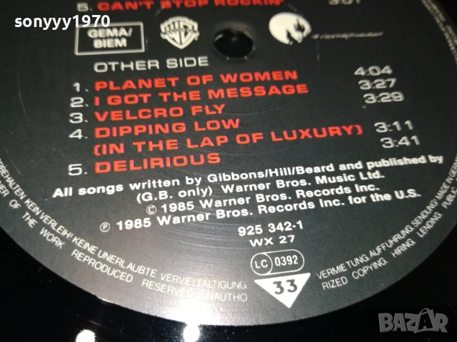 ZZ TOP AFTERBURNER-ВНОС ENGLAND 1210251148, снимка 6 - Грамофонни плочи - 52025578