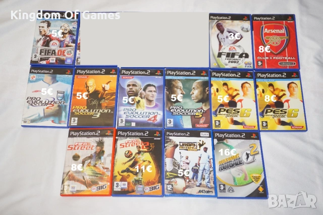 Игри за PS2 Fifa 06/Fifa 2002/PES 2 3 4 5 6/Arsenal/Fifa Street 1 2/Gaelic Games 2