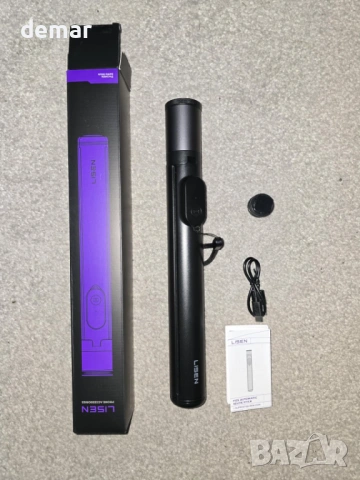 LISEN 170 см статив за телефон, селфи стик статив с дистанционно за iPhone и Android, снимка 8 - Селфи стикове, аксесоари - 53961286