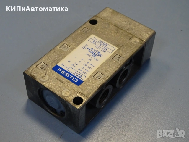 пневматичен разпределител Festo VL-5-1/4 typ9199 Pneumatic Valve 0-8Bar, снимка 2 - Резервни части за машини - 53151520