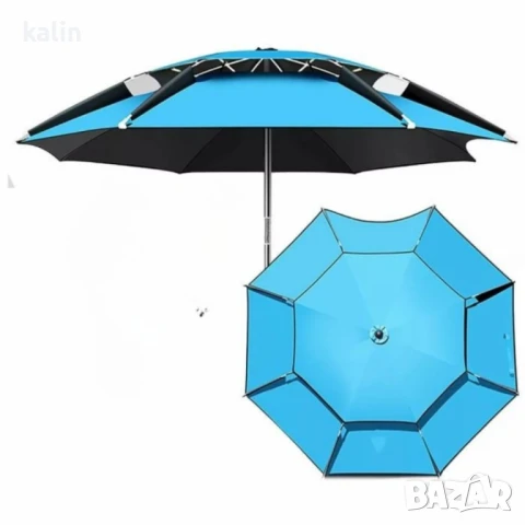 Подсилен слънцезащитен чадър 2.10 м – Защита и комфорт навсякъде на открито NS 3920, снимка 4 - Други стоки за дома - 50569559