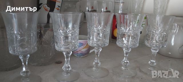 Продавам 5броя кристални чаши , снимка 1 - Чаши - 45839928