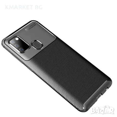 Samsung Galaxy A21s Удароустойчив Carbon Fiber Калъф и Протектор, снимка 4 - Калъфи, кейсове - 48545982