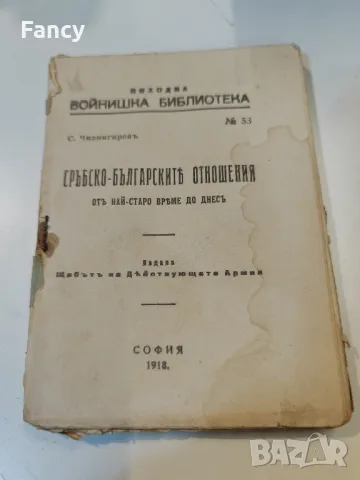 Стара книга "Сръбско българските отношения" 1918 г, снимка 1 - Колекции - 47631731