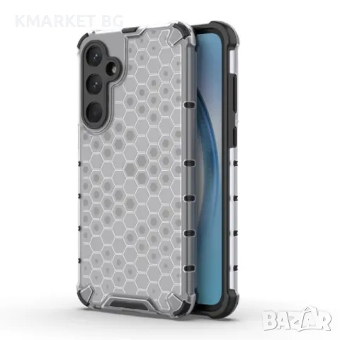 Samsung Galaxy A55 5G Силиконов Калъф Honeycomb TPU и Протектор, снимка 3 - Калъфи, кейсове - 47927567