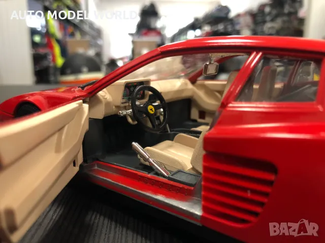 BBURAGO метална колекционерска количка FERARRI TESTAROSSA 1:18, снимка 7 - Колекции - 47162539